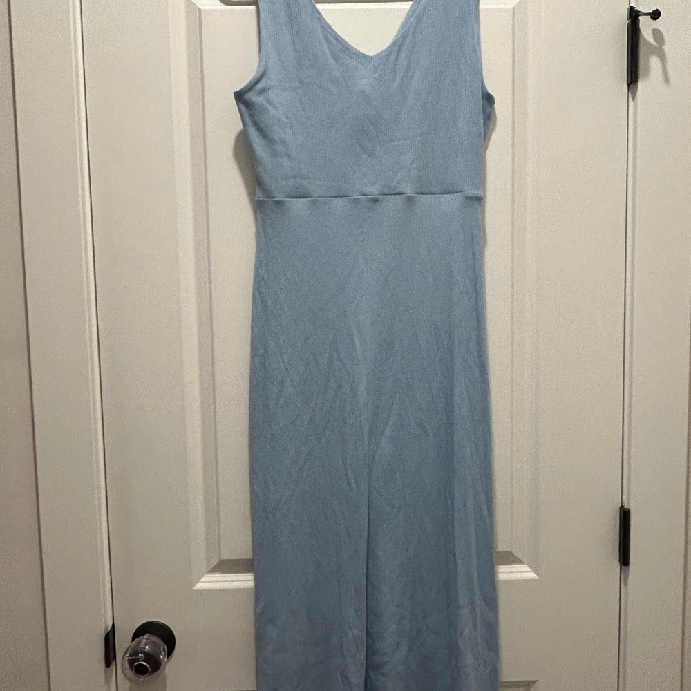 NWOT & Other Stories Ribbed Twist-Front Midi Dress Sz Large - Picture 7 of 10